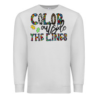 Dove Grey color outside the lines Premium Sweatshirt - CowhideDigitalArt