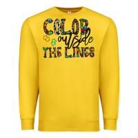 Lemon color outside the lines Premium Sweatshirt - CowhideDigitalArt