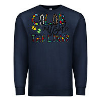 Navy color outside the lines Premium Sweatshirt - CowhideDigitalArt