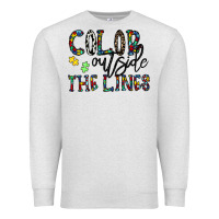 Oatmeal Heather color outside the lines Premium Sweatshirt - CowhideDigitalArt
