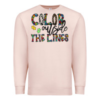 Pale Pink color outside the lines Premium Sweatshirt - CowhideDigitalArt