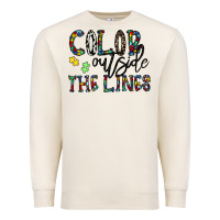 Sandshell color outside the lines Premium Sweatshirt - CowhideDigitalArt