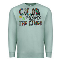 Seafoam color outside the lines Premium Sweatshirt - CowhideDigitalArt