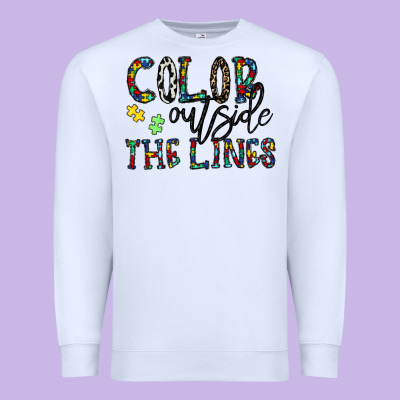Color Outside The Lines Premium Sweatshirt Designed By Cowhidedigitalart