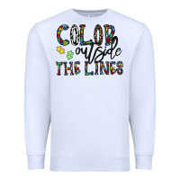White color outside the lines Premium Sweatshirt - CowhideDigitalArt