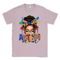 Lilac autism mom afro messy bun (1) Classic Tee - texasbilliewilder