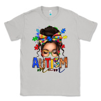 Moon Dust autism mom afro messy bun (1) Classic Tee - texasbilliewilder