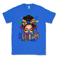 True Royal autism mom afro messy bun (1) Classic Tee - texasbilliewilder