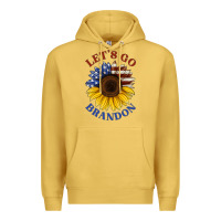 Antique Gold American flag sunflower Premium Hoodie - Jasminsmagicworld
