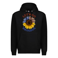 Black American flag sunflower Premium Hoodie - Jasminsmagicworld