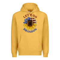 Mustard American flag sunflower Premium Hoodie - Jasminsmagicworld