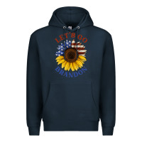 Navy American flag sunflower Premium Hoodie - Jasminsmagicworld