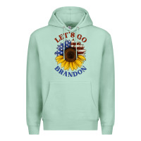 Seafoam American flag sunflower Premium Hoodie - Jasminsmagicworld