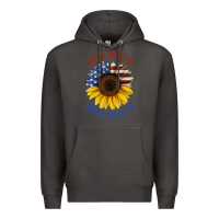 Smoke American flag sunflower Premium Hoodie - Jasminsmagicworld