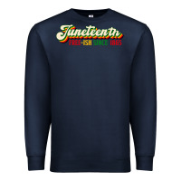 Navy juneteenth free ish since 1865 Premium Sweatshirt - HRA Design Shop