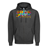 Charcoal Heather pride vibes Zipper Hoodie - texasbilliewilder