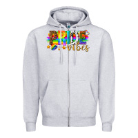 Heather Grey pride vibes Zipper Hoodie - texasbilliewilder
