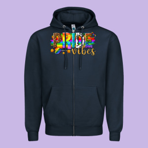 Pride Vibes Zipper Hoodie Designed By Texasbilliewilder