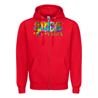 Red pride vibes Zipper Hoodie - texasbilliewilder