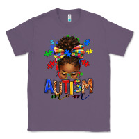 Lavender autism mom afro messy bun Classic Tee - texasbilliewilder