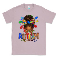 Lilac autism mom afro messy bun Classic Tee - texasbilliewilder