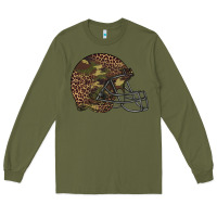 Army Green American football helmet Long Sleeve Tee - BarkalooDesign