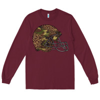 Burgundy American football helmet Long Sleeve Tee - BarkalooDesign