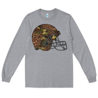 Heather Grey American football helmet Long Sleeve Tee - BarkalooDesign