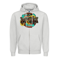 Dove Grey western mom Zipper Hoodie - Zillion Design Studio