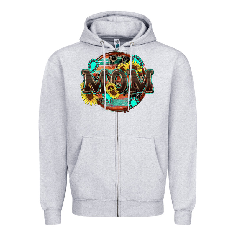 Western Mom Zipper Hoodie by Zillion Design Studio | Teevron
