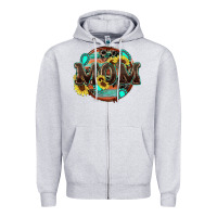 Heather Grey western mom Zipper Hoodie - Zillion Design Studio