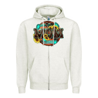 Oatmeal Heather western mom Zipper Hoodie - Zillion Design Studio