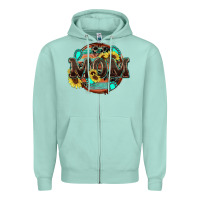 Seafoam western mom Zipper Hoodie - Zillion Design Studio