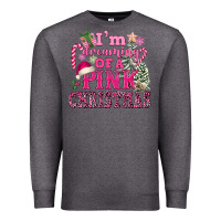 Charcoal Heather I Am Dreaming Of A Pink Christmas Premium Sweatshirt - FaDigitalArtStudio