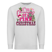 Dove Grey I Am Dreaming Of A Pink Christmas Premium Sweatshirt - FaDigitalArtStudio