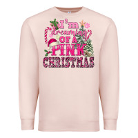 Pale Pink I Am Dreaming Of A Pink Christmas Premium Sweatshirt - FaDigitalArtStudio