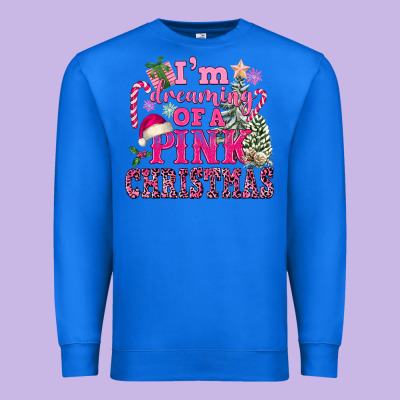 I Am Dreaming Of A Pink Christmas Premium Sweatshirt Designed By Fadigitalartstudio