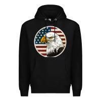 Black American Bald Eagle Premium Hoodie - Jasminsmagicworld