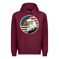 Burgundy American Bald Eagle Premium Hoodie - Jasminsmagicworld