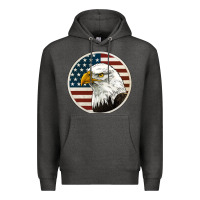 Charcoal Heather American Bald Eagle Premium Hoodie - Jasminsmagicworld