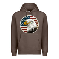 Coffee American Bald Eagle Premium Hoodie - Jasminsmagicworld