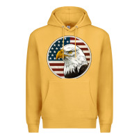 Mustard American Bald Eagle Premium Hoodie - Jasminsmagicworld