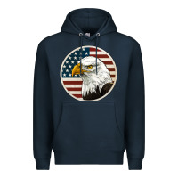 Navy American Bald Eagle Premium Hoodie - Jasminsmagicworld