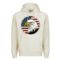 Oatmeal Heather American Bald Eagle Premium Hoodie - Jasminsmagicworld