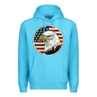 Ocean Blue American Bald Eagle Premium Hoodie - Jasminsmagicworld