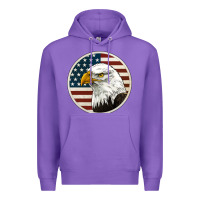 Purple American Bald Eagle Premium Hoodie - Jasminsmagicworld