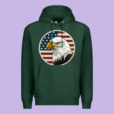 American Bald Eagle Premium Hoodie Designed By Jasminsmagicworld