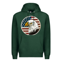Sports Green American Bald Eagle Premium Hoodie - Jasminsmagicworld