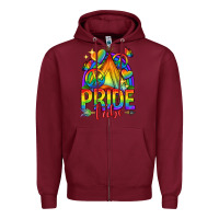 Burgundy pride tribe lgbtq Zipper Hoodie - texasbilliewilder