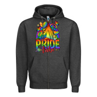 Charcoal Heather pride tribe lgbtq Zipper Hoodie - texasbilliewilder